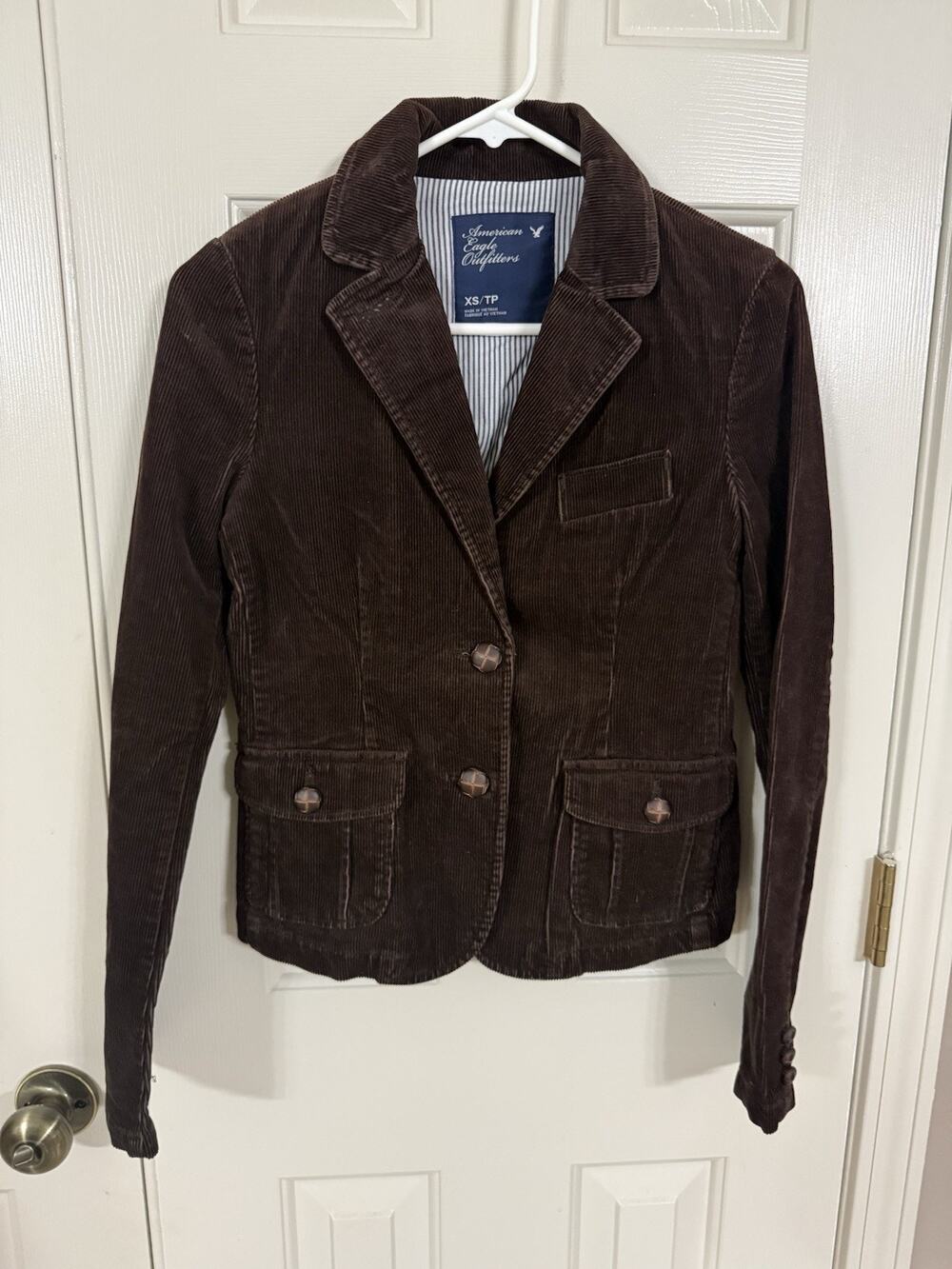 American Eagle Outfitters Vintage Y2K Corduroy Blazer Brown XS